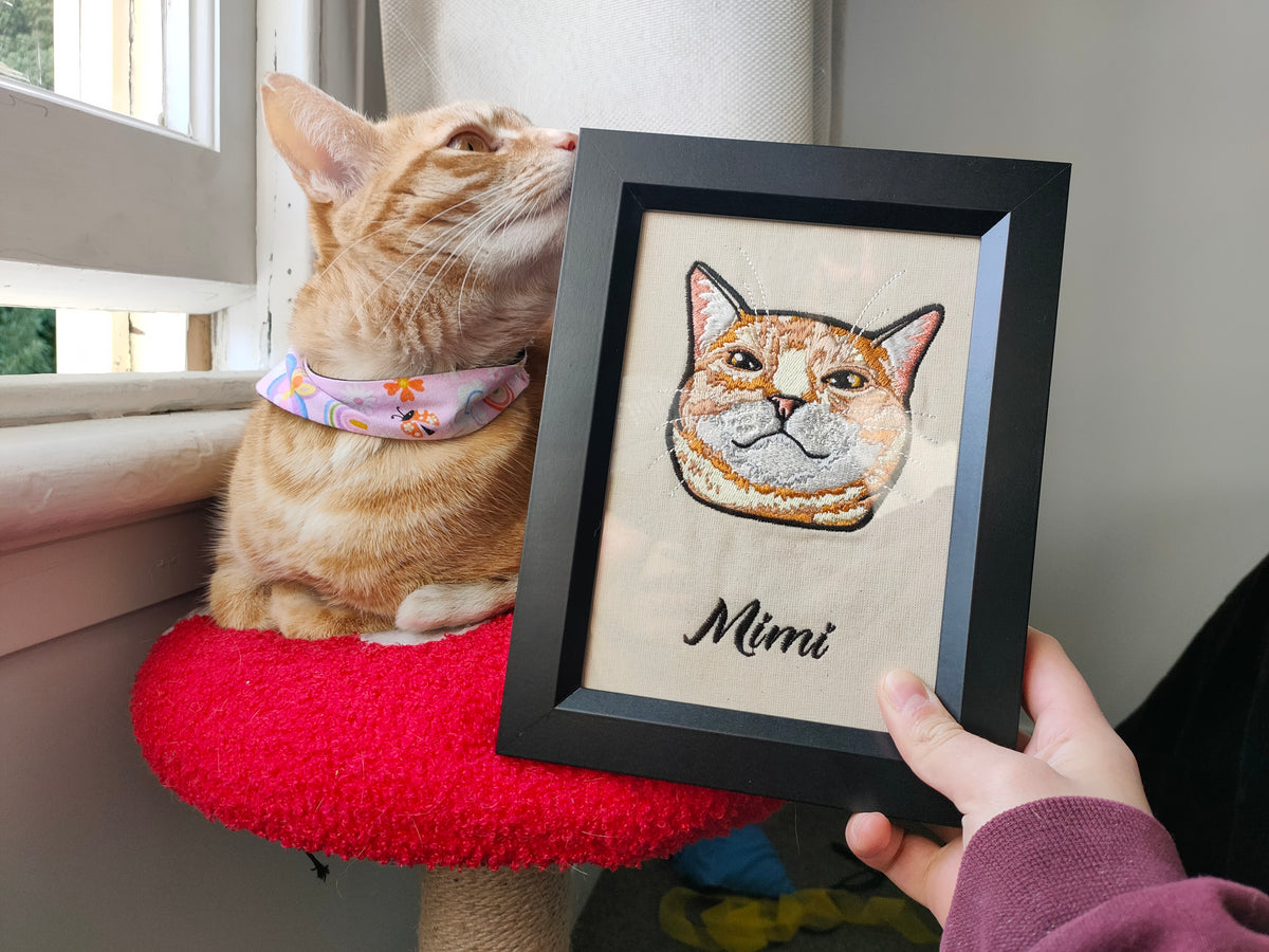 Framed pet portraits
