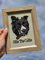 Embroidered Dog Portrait - Personalized Pet Art Gift