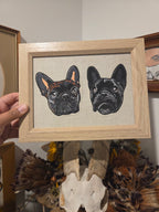 Embroidered Duo Pet Portrait - Elleve Sews