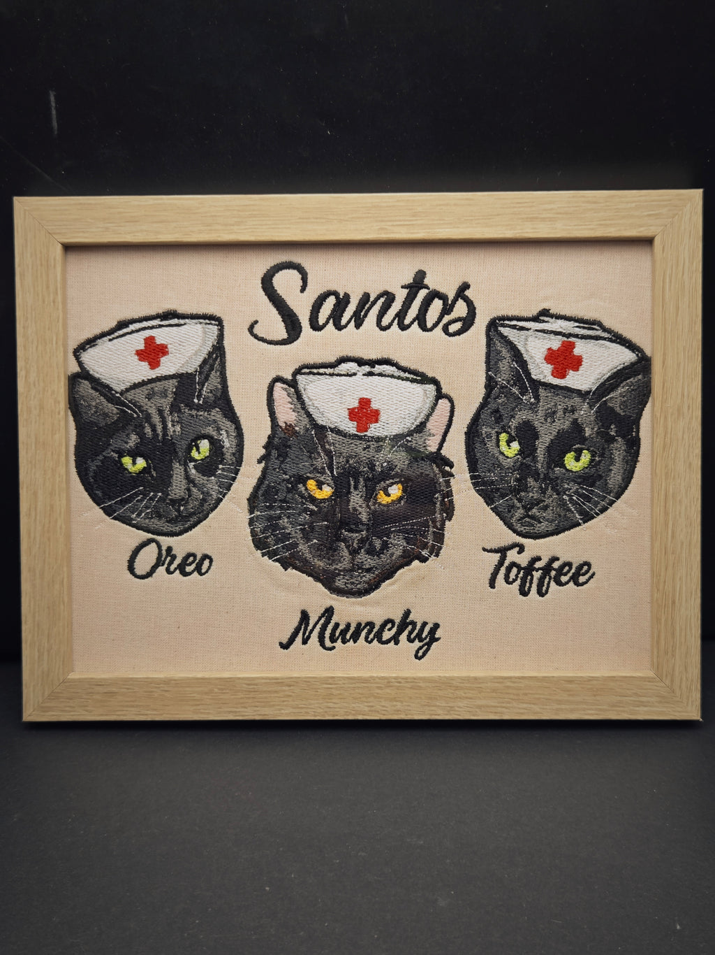 Embroidered Trio Pet Portrait - Elleve Sews