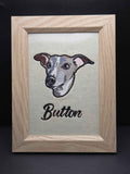 Embroidered Dog Portrait - Personalized Pet Art Gift