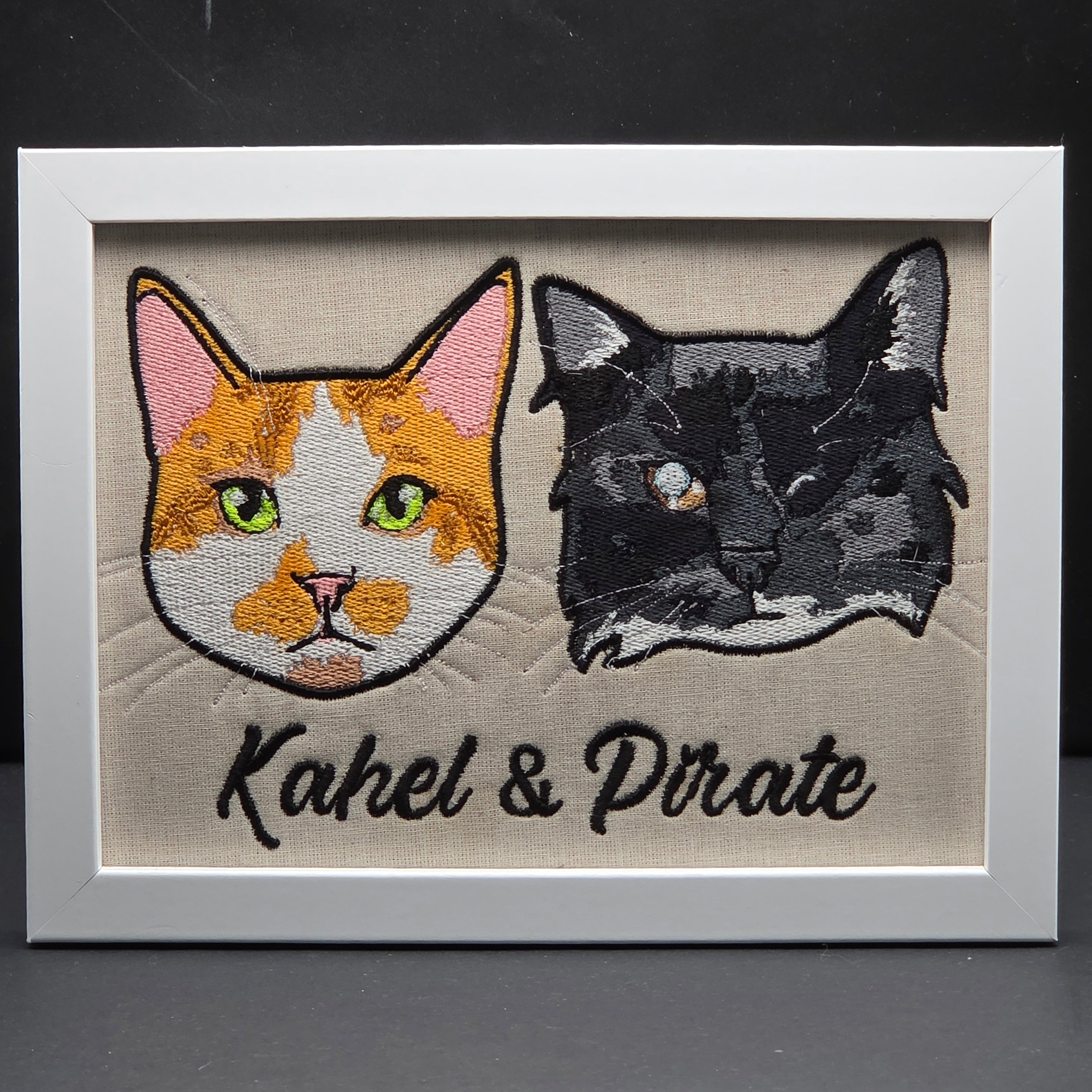 Embroidered Duo Pet Portrait - Elleve Sews