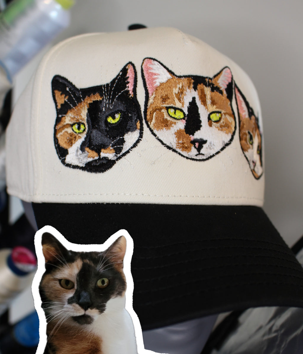 TWO TONED HAT, CUSTOM PET EMBROIDERY ON YOUR HAT!