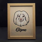 Embroidered Dog Portrait - Personalized Pet Art Gift