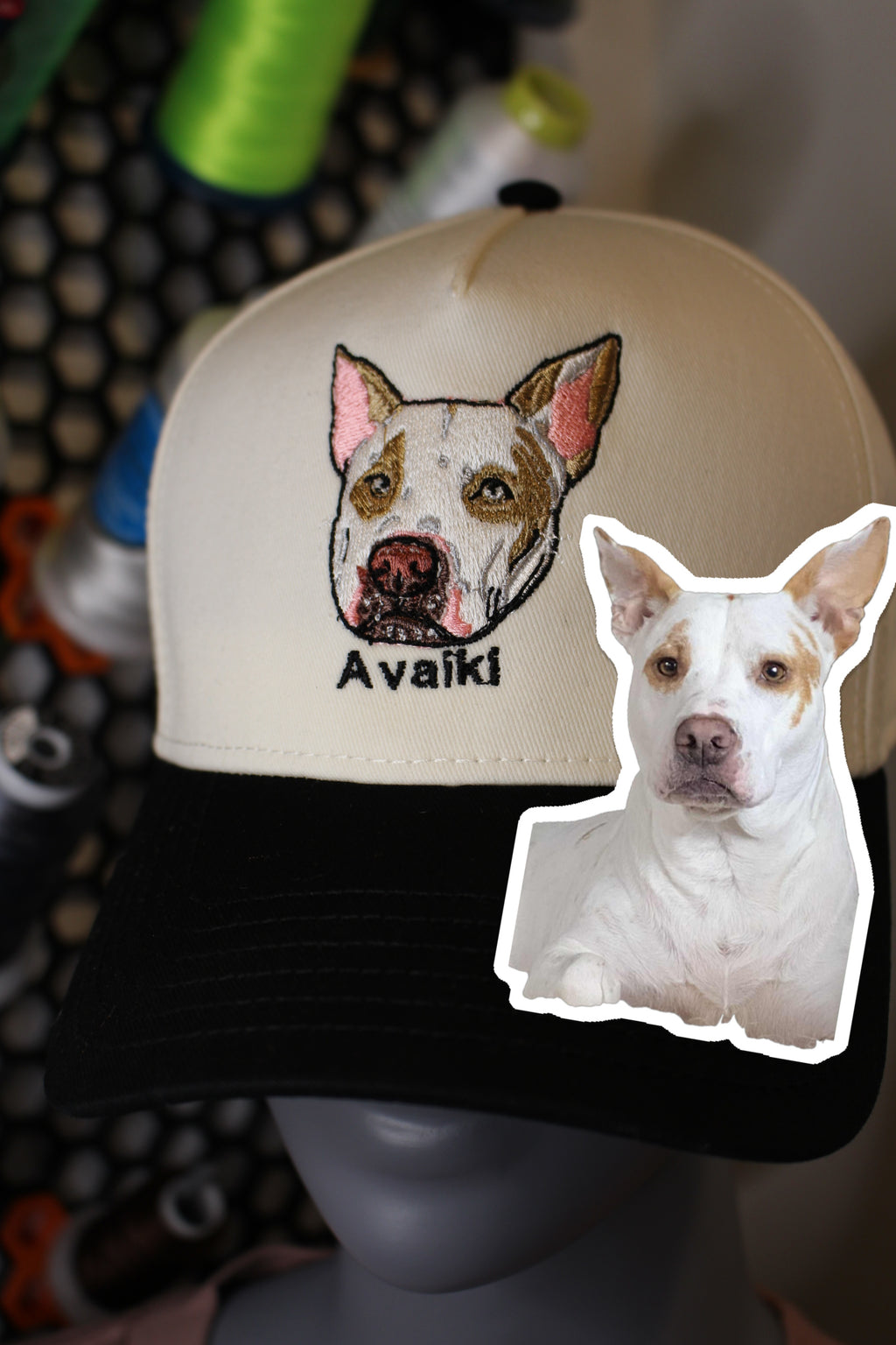 TWO TONED HAT, CUSTOM PET EMBROIDERY ON YOUR HAT!