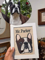 Embroidered Dog Portrait - Personalized Pet Art Gift